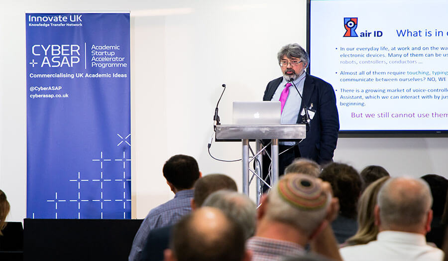 Dr Vassilev presenting during Cyber ASAP Demo Day