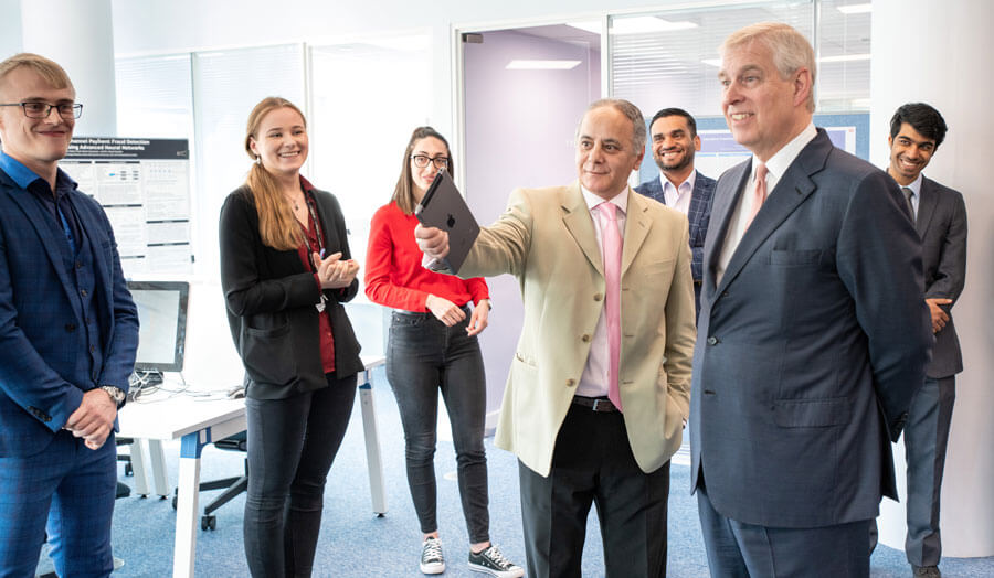 London Met's Karim Ouazzane with the Duke of York