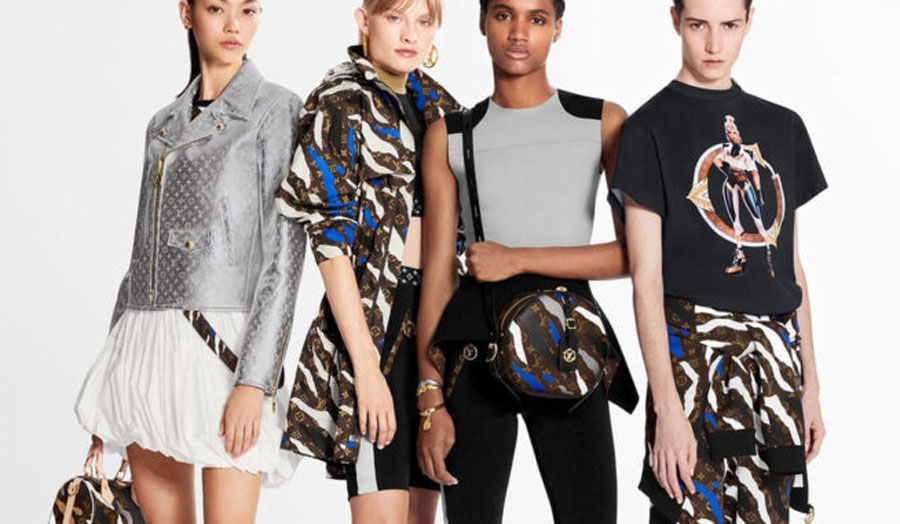 four models standing together