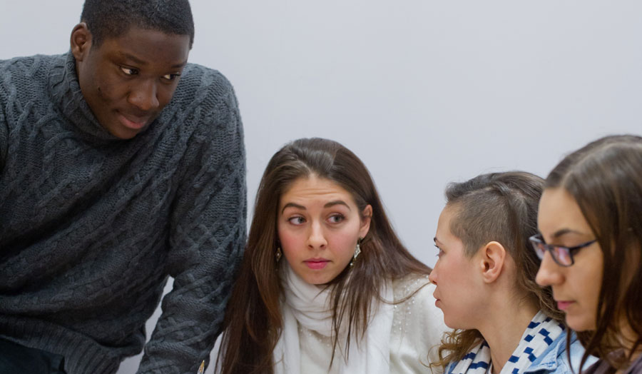 group of students in discussion