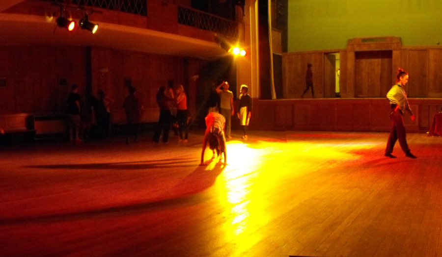 BA Theatre & Performance Practice students practicing for Conway Hall Parade. 