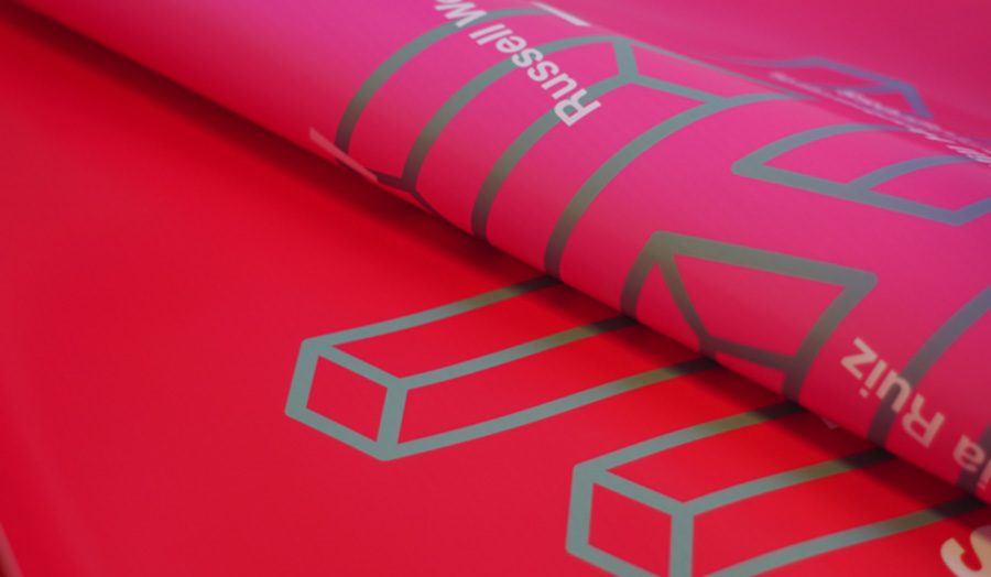 A close-up view of a printing technique