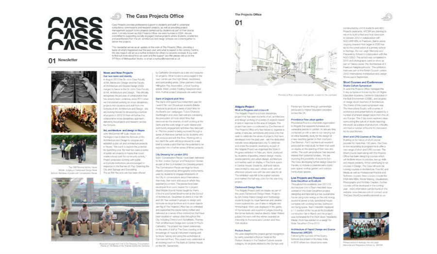 Cass Projects Newsletter 01