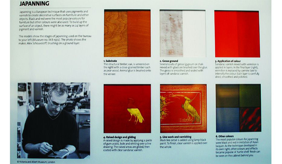 Japanned panels for the Dr Susan Weber Furniture Gallery V_A