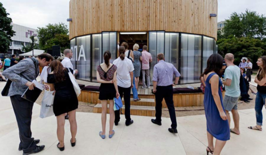 Shkola Students at the Pavilion