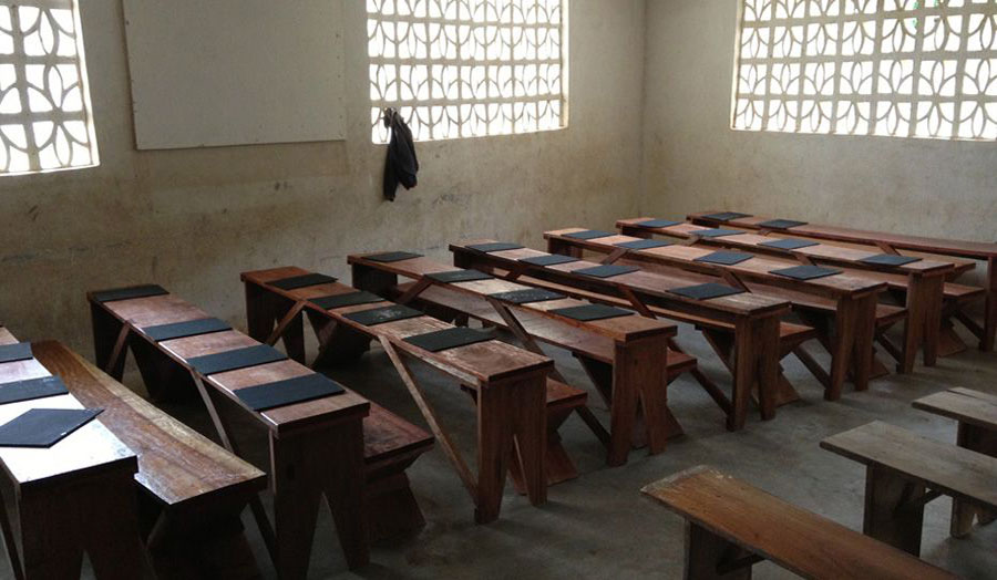 Completed classroom furniture