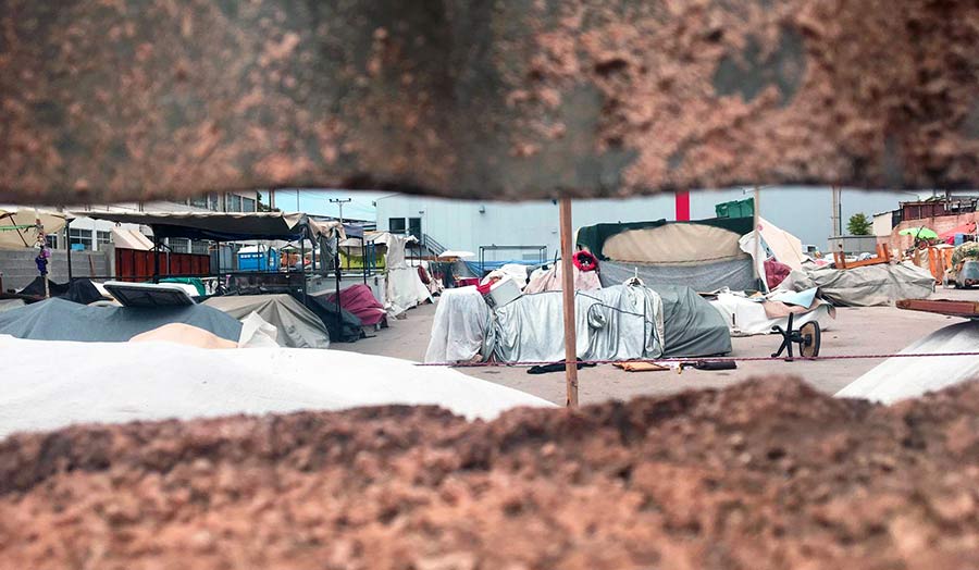  view of a refugee camp