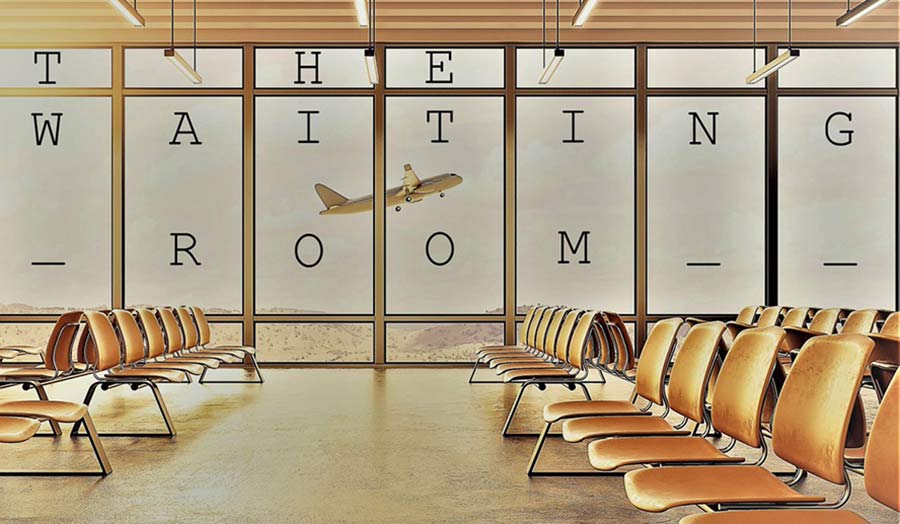 Waiting area in an airport