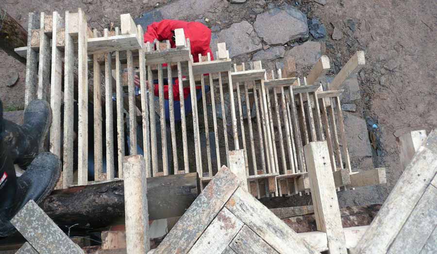 Recycling Packing Case Timber Stair and Suspended Floor