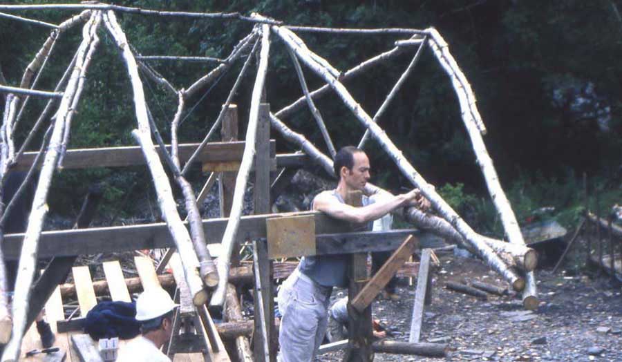 Thin Pole Roof Structure