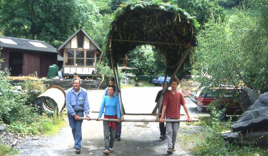 Transporting Hyperbolic Paraboloid Roof to Site