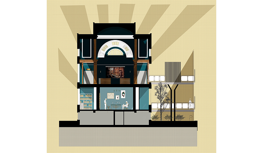 Section Stoke Newington Town Hall