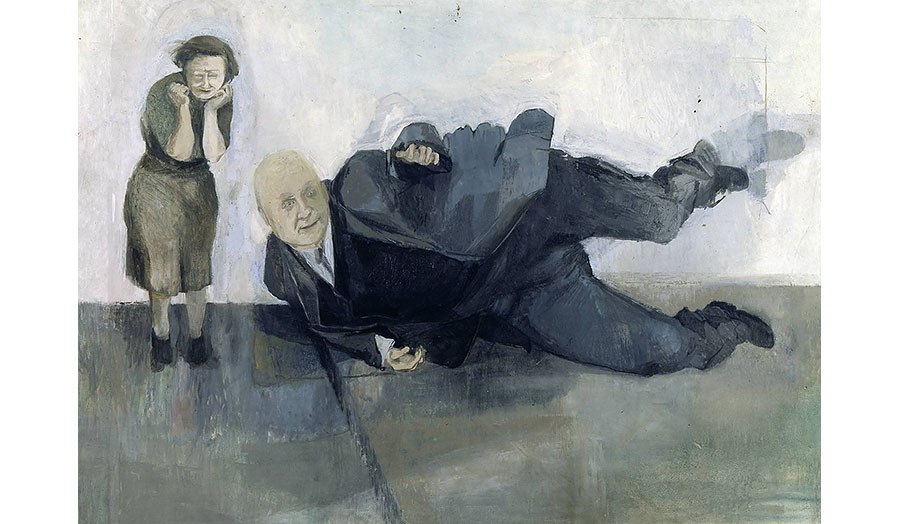 Michael Andrews, A Man who Suddenly Fell Over, 1952
© the estate of Michael Andrews, courtesy of James Hyman Gallery, London . Photo credit: Tate 