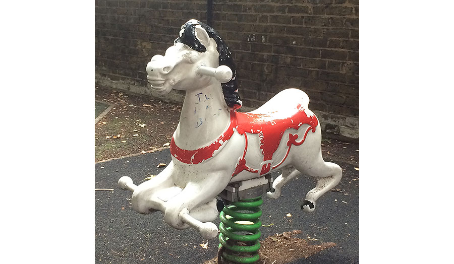 Children's outdoor toy in a playground