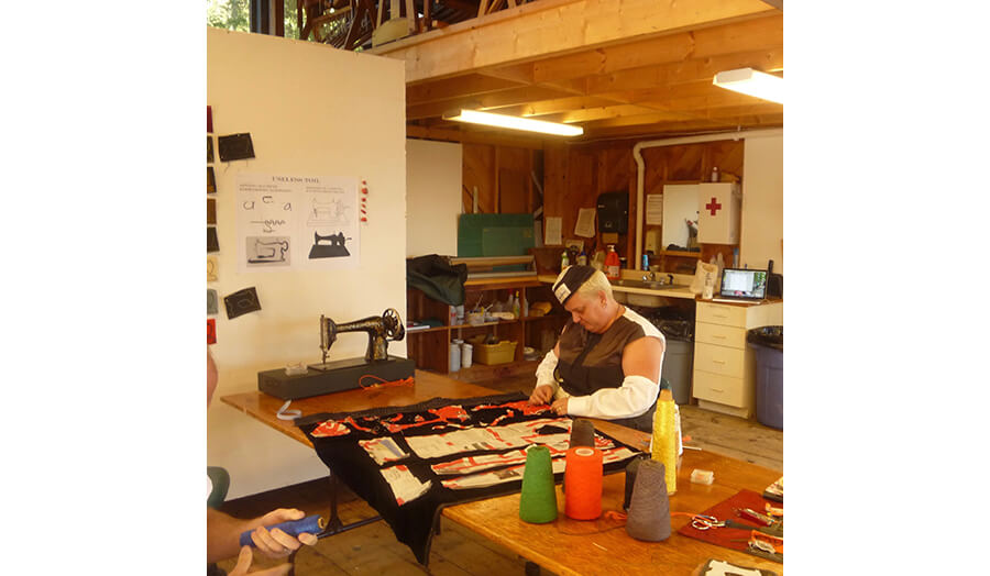 Portrait of Frau Fiber, a textile worker and activist