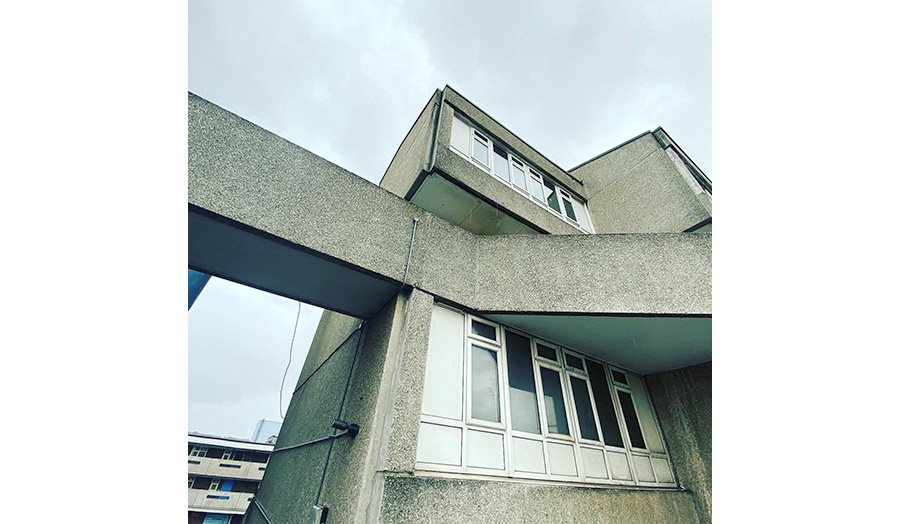 Facade of a residential building, photo by Gabrielle Dawson
