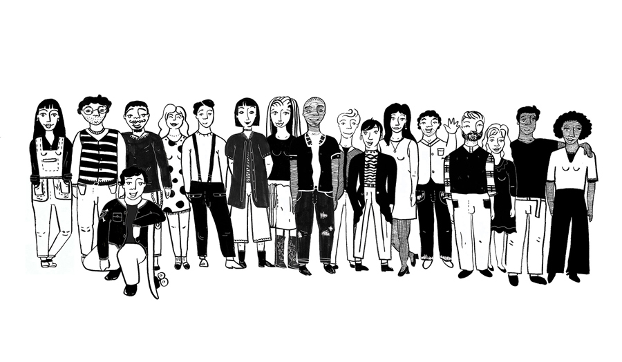 Illustration of a group of people