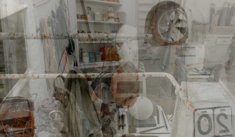 A collage of Archive/Studio Images