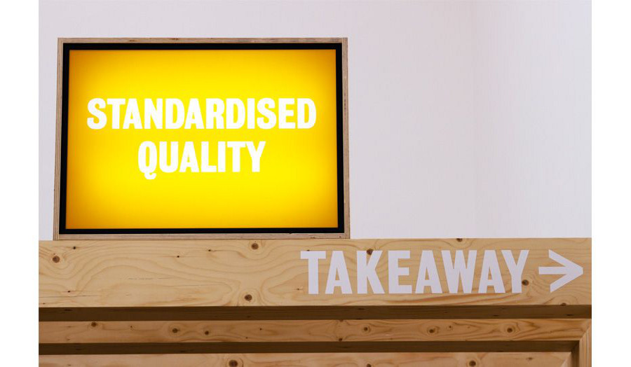 Standardised Quality
Aberrant Architecture architecture 2012
(Photo credit- Venice Takeaway, British Pavilion, 13th Venice Architecture Biennale aberrant)