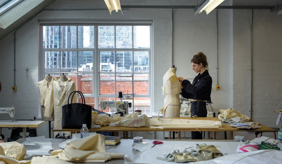 Student in fashion workshop