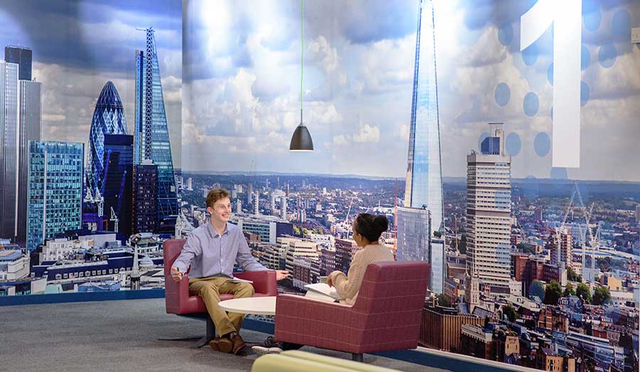 Students in our Learning Centre lobby