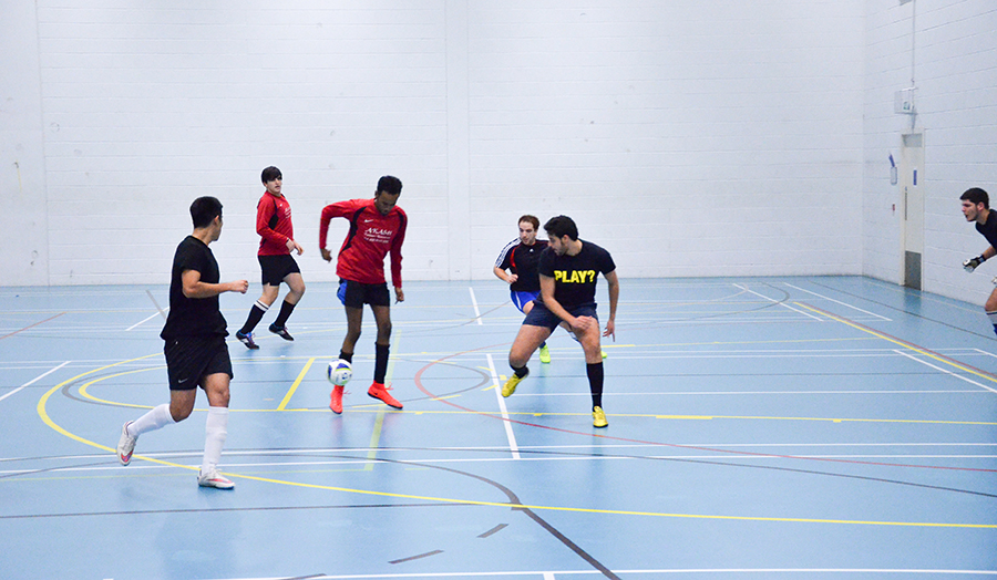London Met's futsal team in action