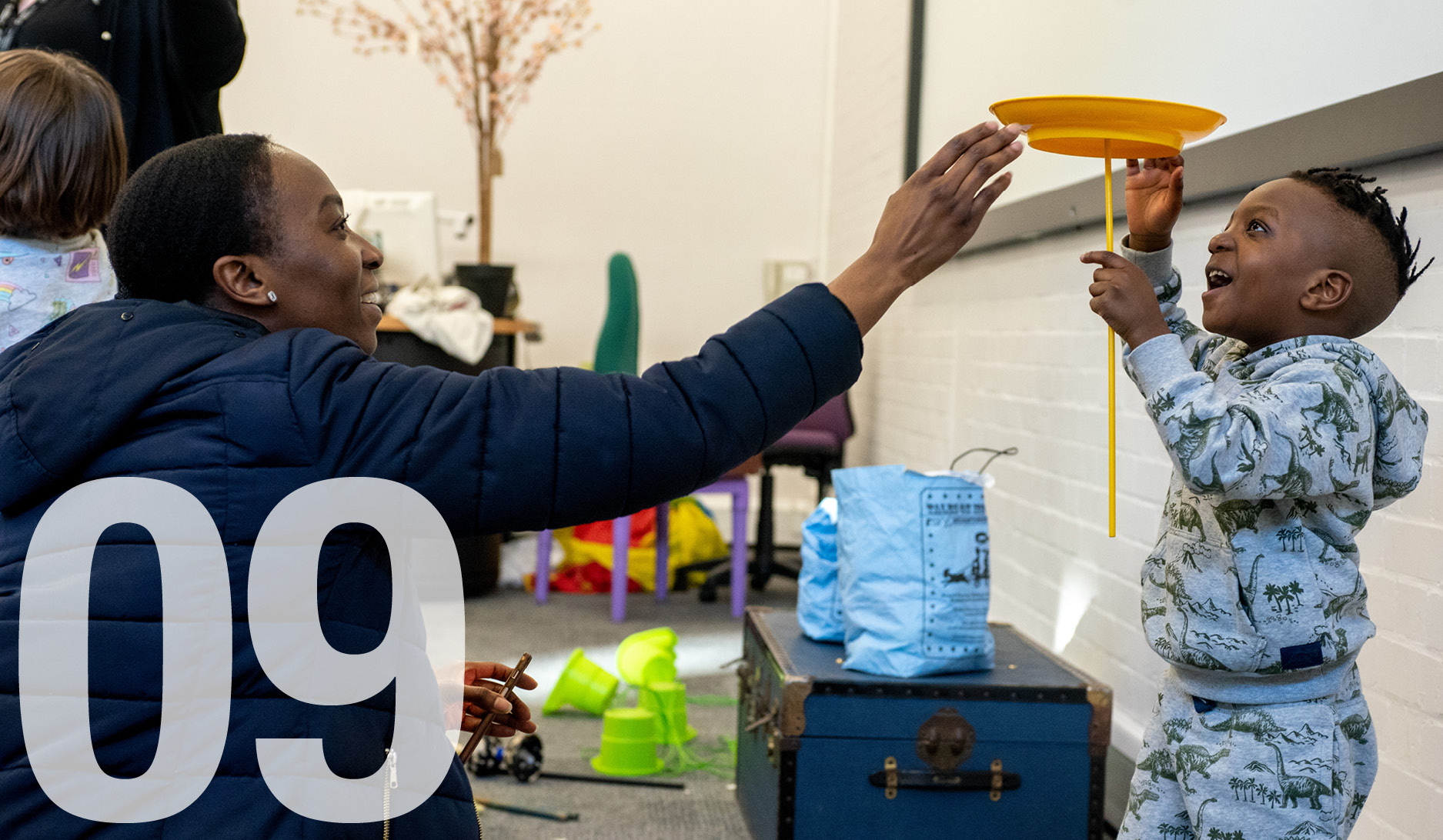 Family day 2020 image of woman and little boy with 09 superimposed for September 