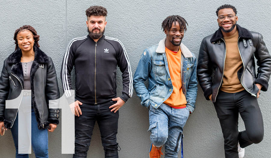 Group of students with number 11 superimposed over