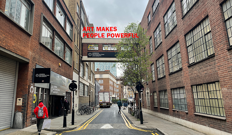 Art Makes People Powerful Patrick Brill installation