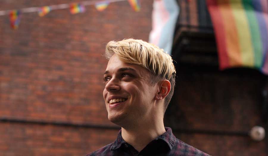 Photo of Nils stood by the lock in Camden