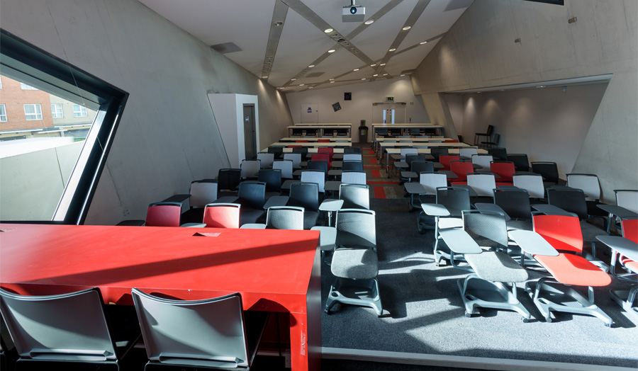 GC1-08 room viewed from stage at front of room