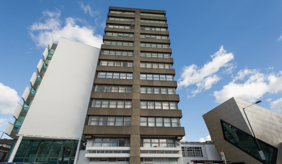 Exterior photograph of the Tower Building.