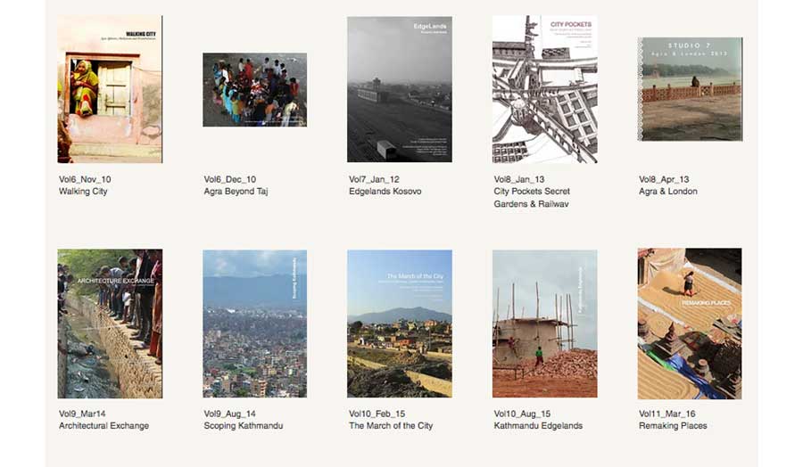 Book covers from ARCSR Journal Series arranged in a grid