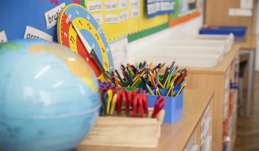 Picture of an early years classroom and equipment.