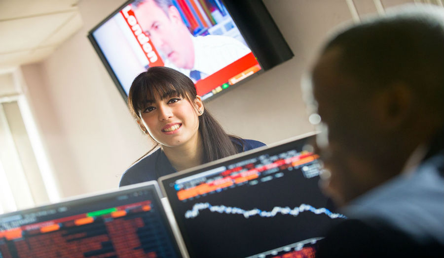 Students on computer
