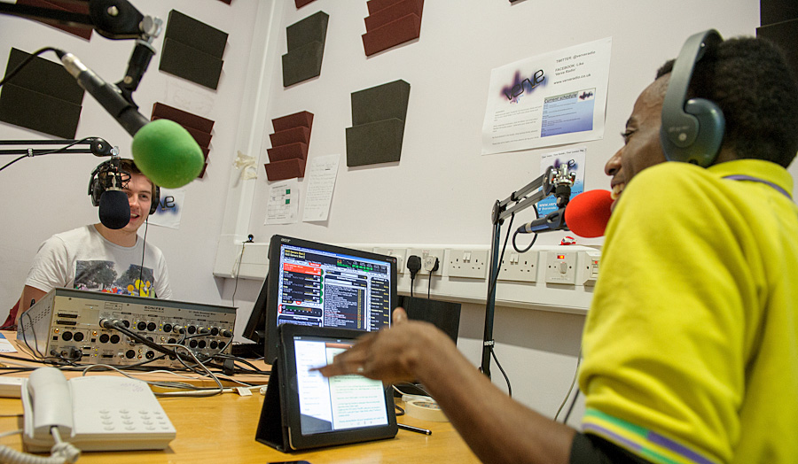 Hosts of the radio show, theirs two of them.