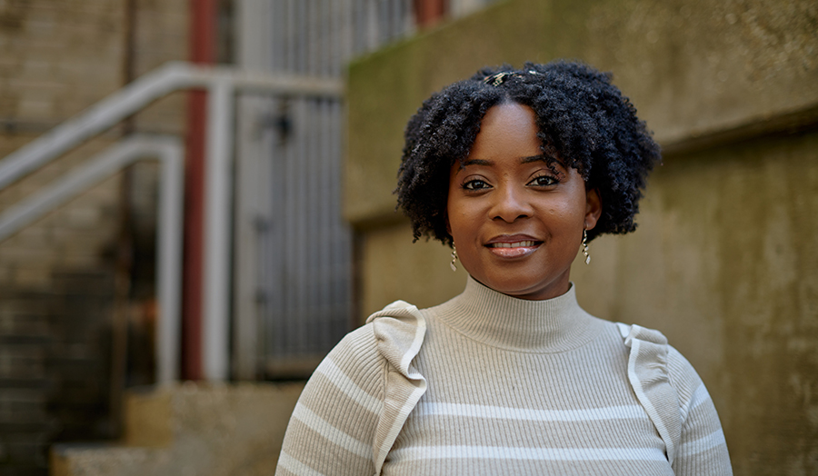 Favour pictured at our Holloway Road campus